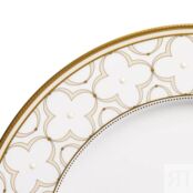 Тарелка обеденная Noritake Трефолио, золотой кант 28 см, фарфор костяной No NOR4945L/97320 фото 4