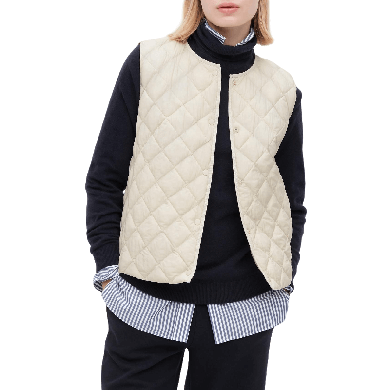 Жилет утепленный Uniqlo Warm padded quilted, белый 450451 | Off White COL01 фото 1