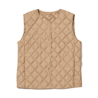 Жилет утепленный Uniqlo Warm padded quilted, бежевый