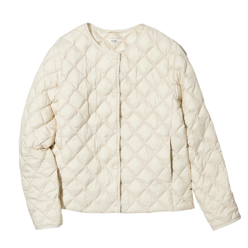 Куртка утепленная Uniqlo Warm padded quilted, белый 450314 | Off White COL01 фото 1