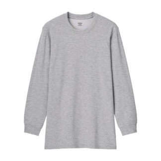 Лонгслив Uniqlo Heattech Extra Warm Cotton Heather, серый