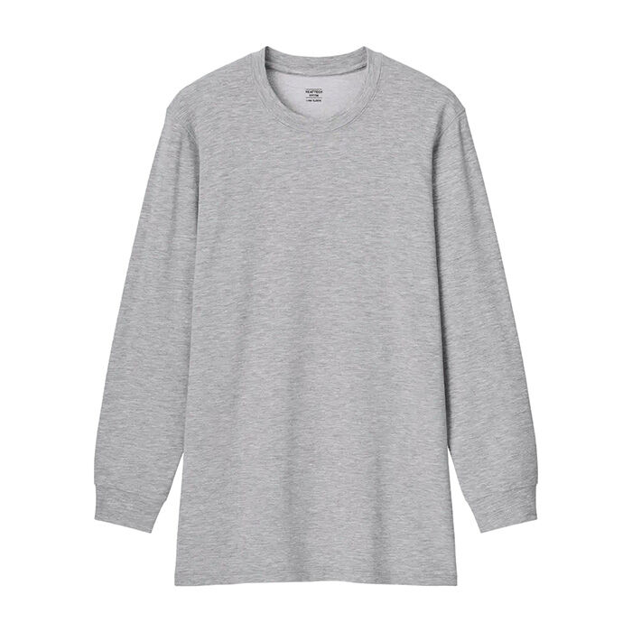 Лонгслив Uniqlo Heattech Extra Warm Cotton Heather, серый 451538 | Gray COL03 фото 1