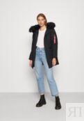 Пальто зимнее Alpha Industries с капюшоном, черный AL521P002-Q12 фото 1