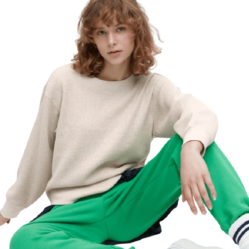 Свитшот светло-бежевый Uniqlo 455723 | NATURAL COL30 фото 1