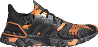 Кроссовки Adidas UltraBoost 20 'Geometric Pack - Black Signal Orange', черн