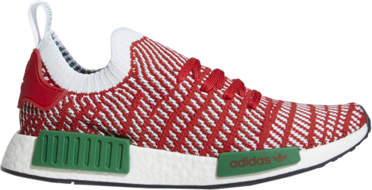 Кроссовки Adidas NMD_R1 STLT Primeknit 'Christmas', красный D96820 | Red фото 1