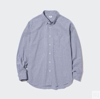 Рубашка с длинным рукавом из сверхтонкого хлопкового сукна Uniqlo Extra Fin