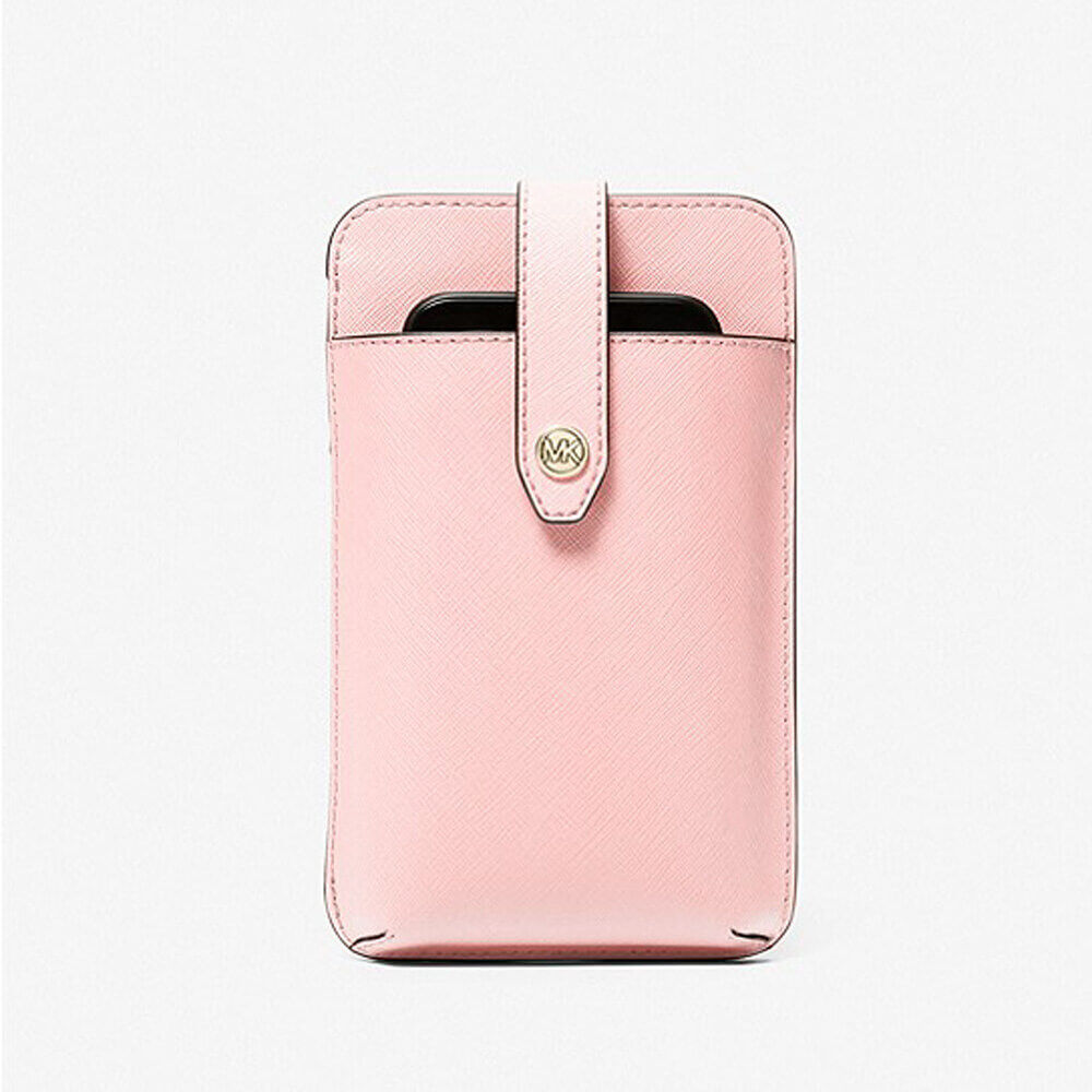 Сумка кросс-боди Michael Michael Kors Saffiano Leather Smartphone, розовый 35R3GTVC2L | POWDER BLUSH фото 1