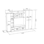 Стенка в гостиную Вега BTS мебель 00-00014231 фото 2