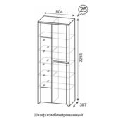 Шкаф комбинированный Твист 25 Ижмебель 00-00023761 фото 2