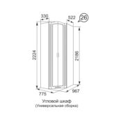 Шкаф угловой Виктория 26 Ижмебель Т0016357 фото 3