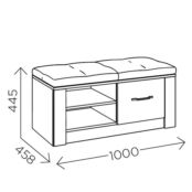 Тумба для обуви Ева 5 М5 Комфорт-S 00-00136796 фото 2
